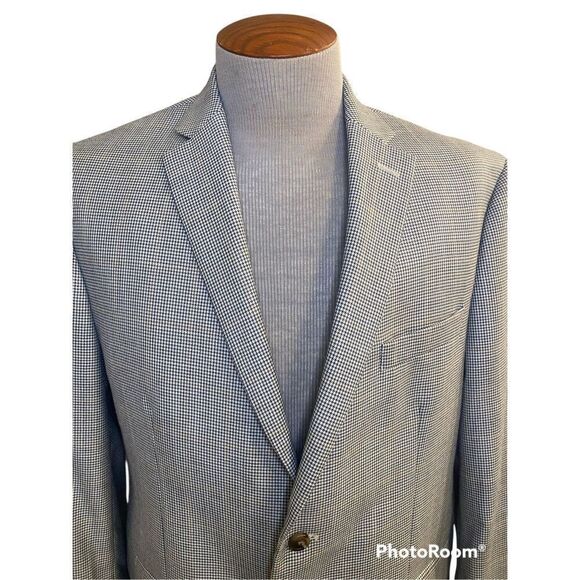 Michael Kors 2-Button Blazer Sz. 44S Houndstooth Check Lined Medium Weight - Picture 4 of 12